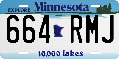 MN license plate 664RMJ