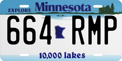 MN license plate 664RMP