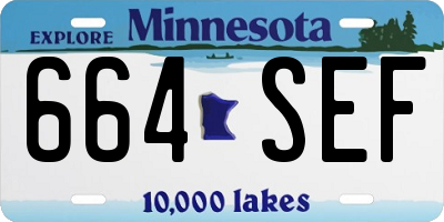 MN license plate 664SEF