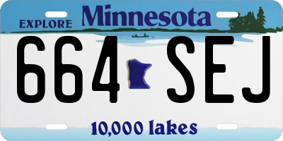 MN license plate 664SEJ