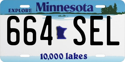 MN license plate 664SEL