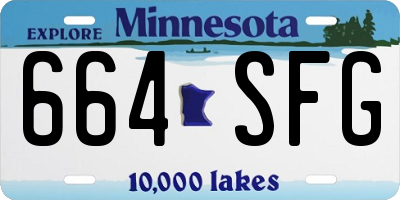 MN license plate 664SFG