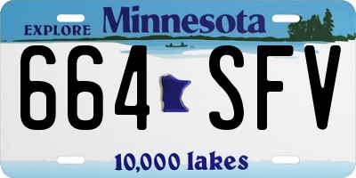 MN license plate 664SFV