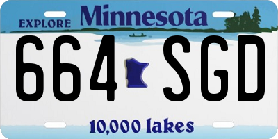 MN license plate 664SGD