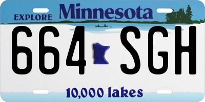 MN license plate 664SGH