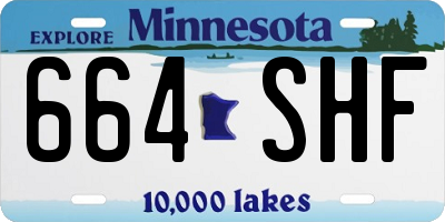 MN license plate 664SHF