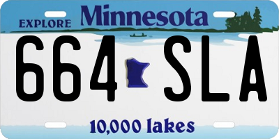 MN license plate 664SLA
