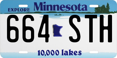 MN license plate 664STH