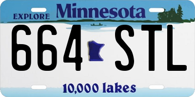 MN license plate 664STL