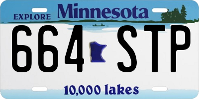 MN license plate 664STP