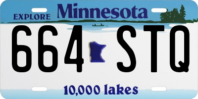 MN license plate 664STQ