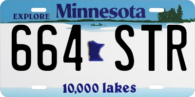 MN license plate 664STR