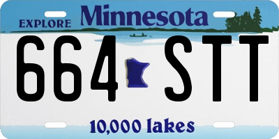 MN license plate 664STT