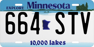 MN license plate 664STV