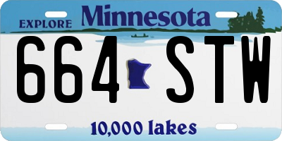 MN license plate 664STW