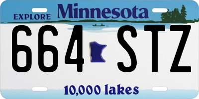 MN license plate 664STZ