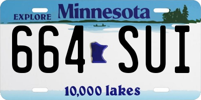 MN license plate 664SUI