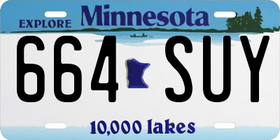 MN license plate 664SUY