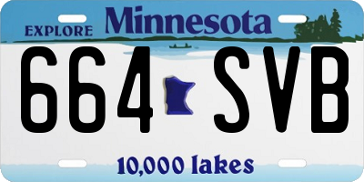 MN license plate 664SVB