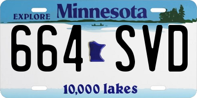 MN license plate 664SVD