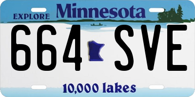 MN license plate 664SVE