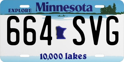 MN license plate 664SVG