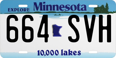 MN license plate 664SVH