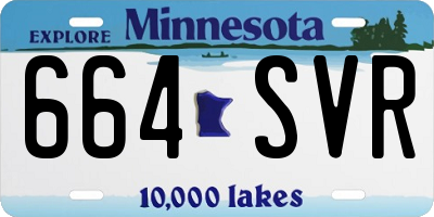 MN license plate 664SVR