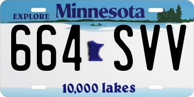 MN license plate 664SVV