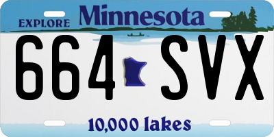 MN license plate 664SVX