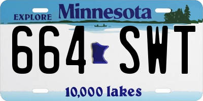 MN license plate 664SWT