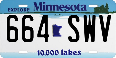 MN license plate 664SWV