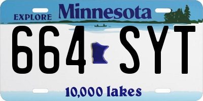 MN license plate 664SYT