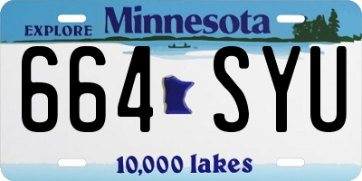 MN license plate 664SYU