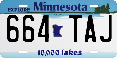 MN license plate 664TAJ