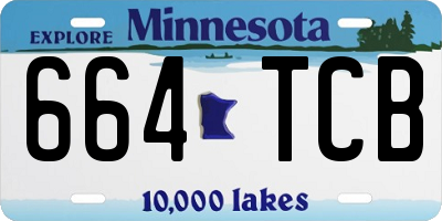 MN license plate 664TCB