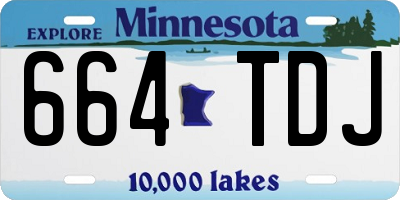 MN license plate 664TDJ