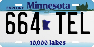 MN license plate 664TEL