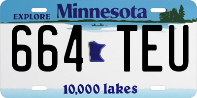 MN license plate 664TEU