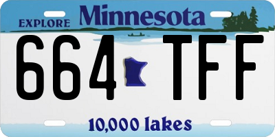 MN license plate 664TFF
