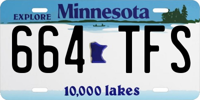 MN license plate 664TFS