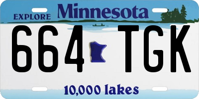 MN license plate 664TGK