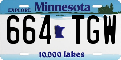 MN license plate 664TGW