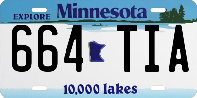 MN license plate 664TIA