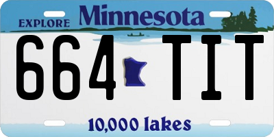 MN license plate 664TIT