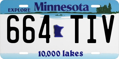 MN license plate 664TIV