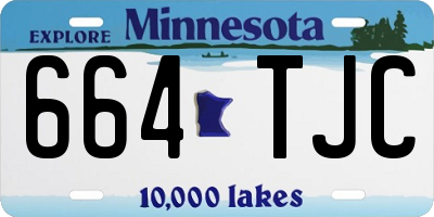 MN license plate 664TJC