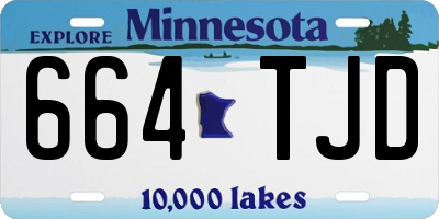 MN license plate 664TJD
