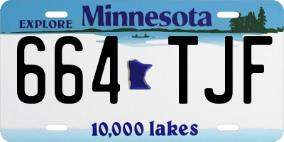 MN license plate 664TJF