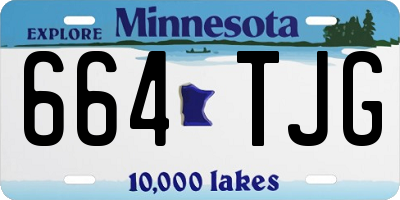 MN license plate 664TJG